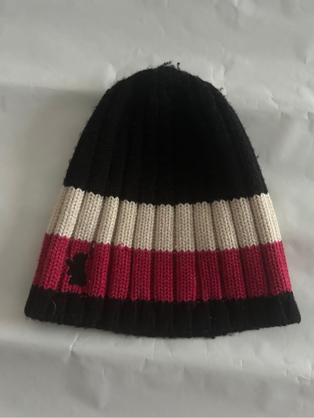 Juicy Couture striped beanie 100% wool